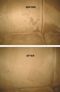 Microsuede Cleaning Before and After