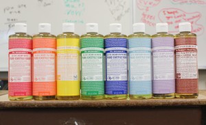 The rainbow array of castile soaps