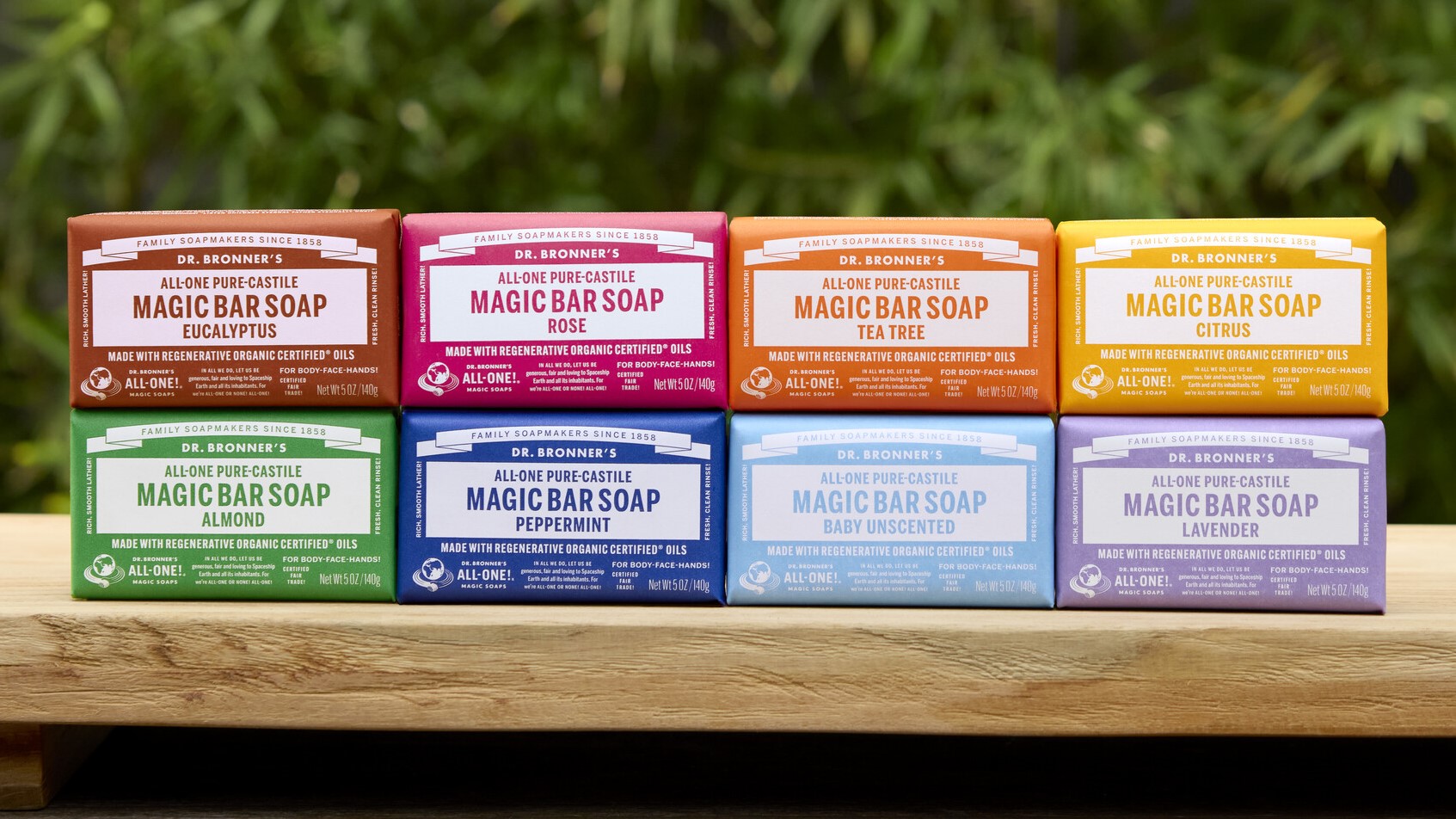 Lineup of Magic Bar Soaps.