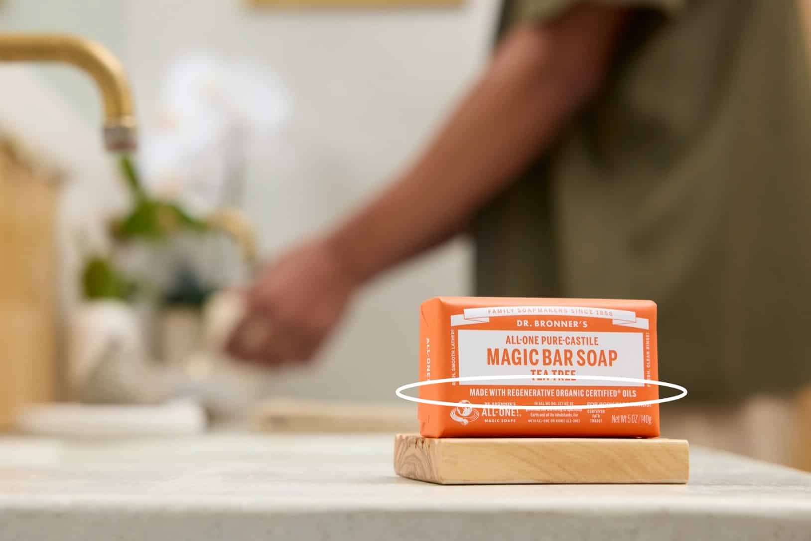 Dr. Bronner's Magic Soap Bar Soap in Tea Tree scent