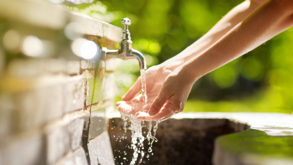 Chemistry of Water - hands washing in water