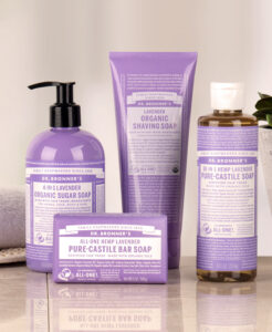 lavender, bar, shaving cream, castile soap, sugar soap