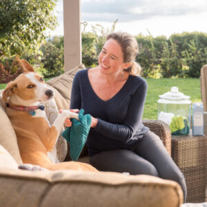 lisa and her dog- dog wipes