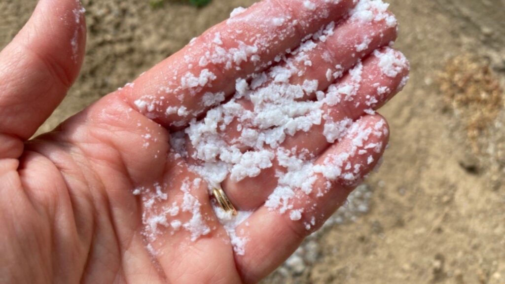 Soap scum made with Castile Soap and Epsom salts