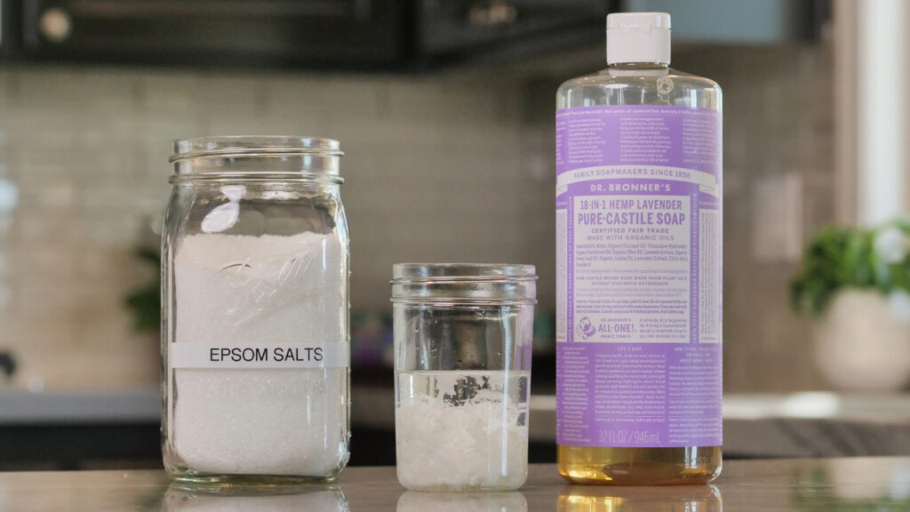 Dr. Bronner's Castile Soap and Epsom salts don't mix