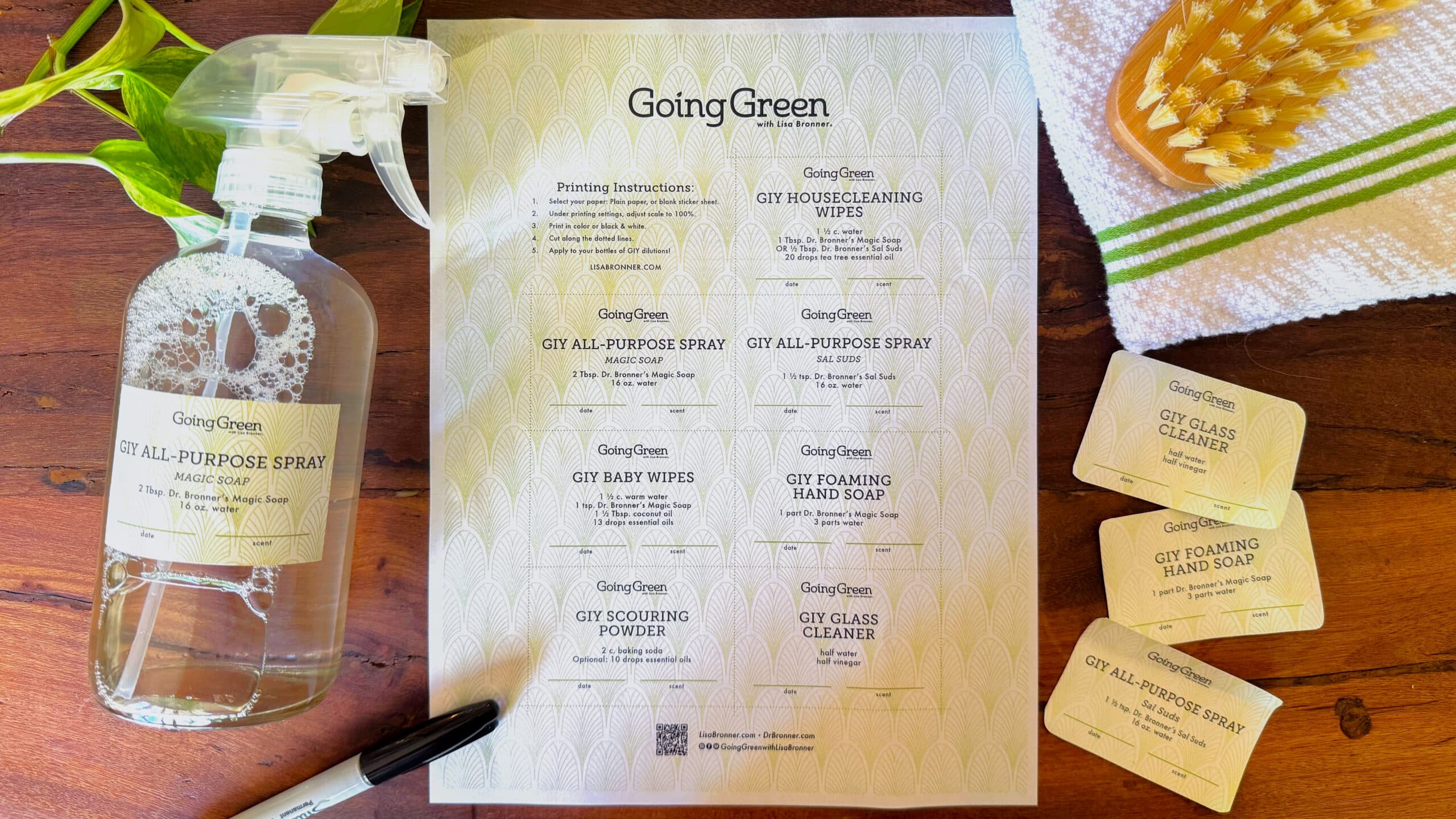 GIY Recipe Labels on table.