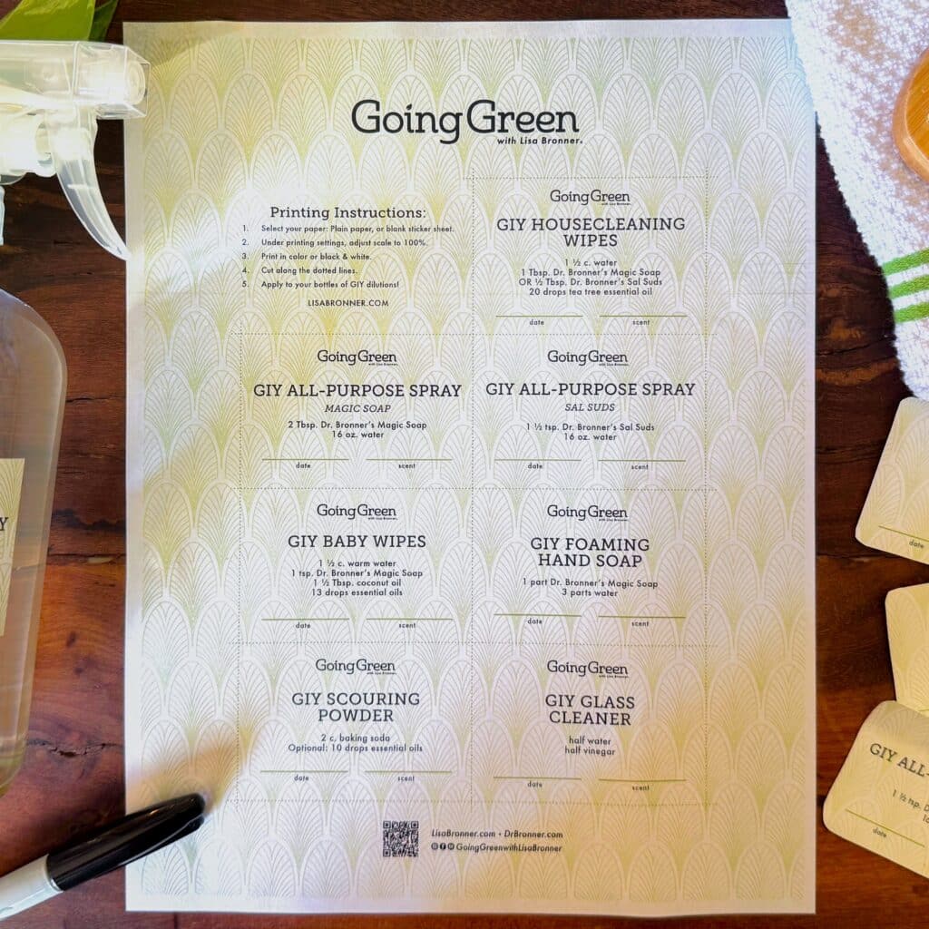 GIY Recipe Label sheet